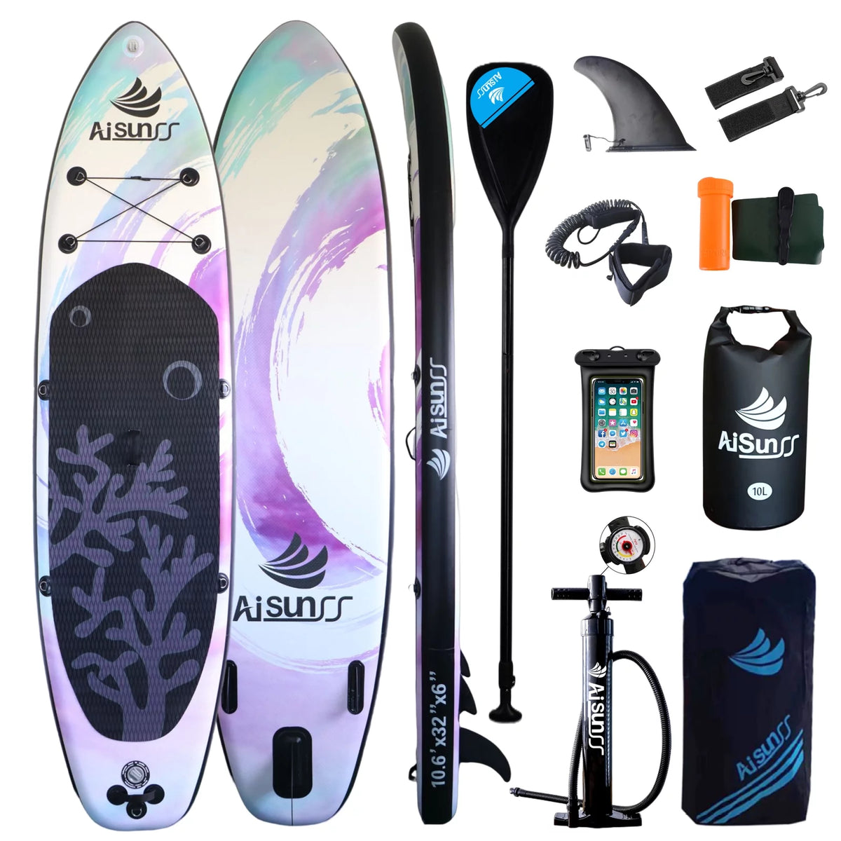 Inflatable Stand up Paddle Board 11ft Purple Q49866