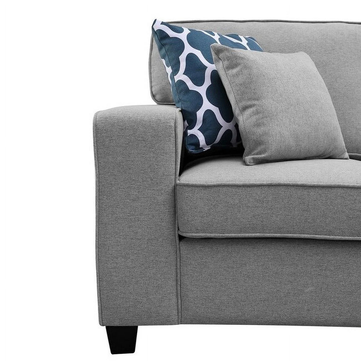 Light Grey Linen 6-piece Modular Sectional Sofa S79648