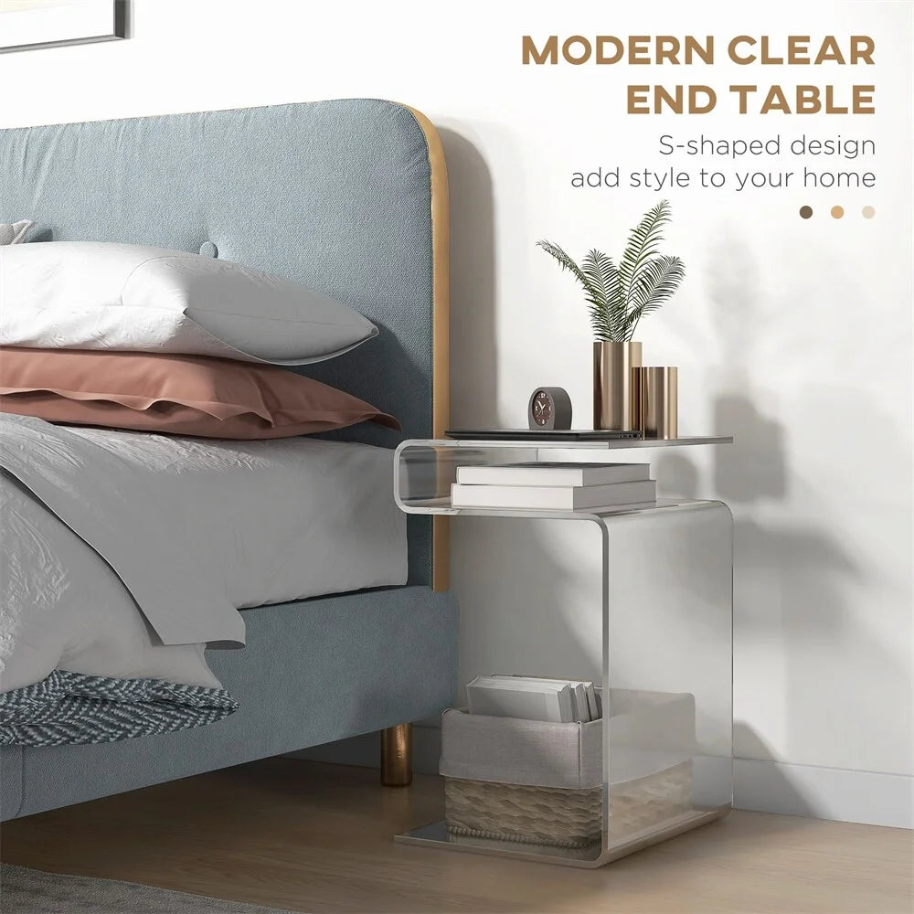 2-Tier Acrylic Side Table Y8938