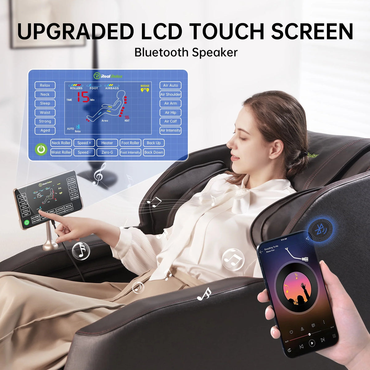 Black Zero Gravity Electric Massage Chair U630