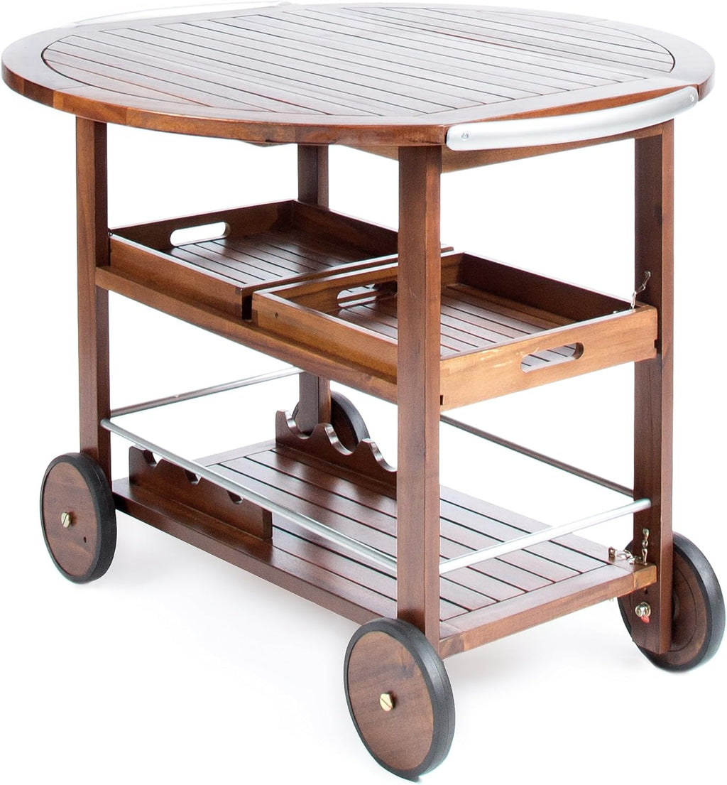 Acacia Wood Bar Cart Y616779