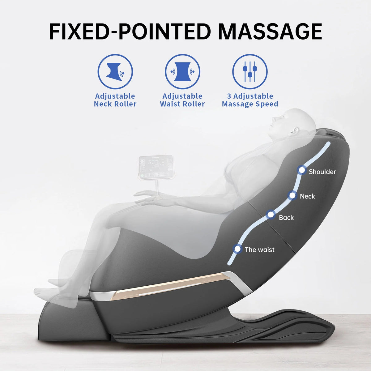 Black Zero Gravity Electric Massage Chair U630