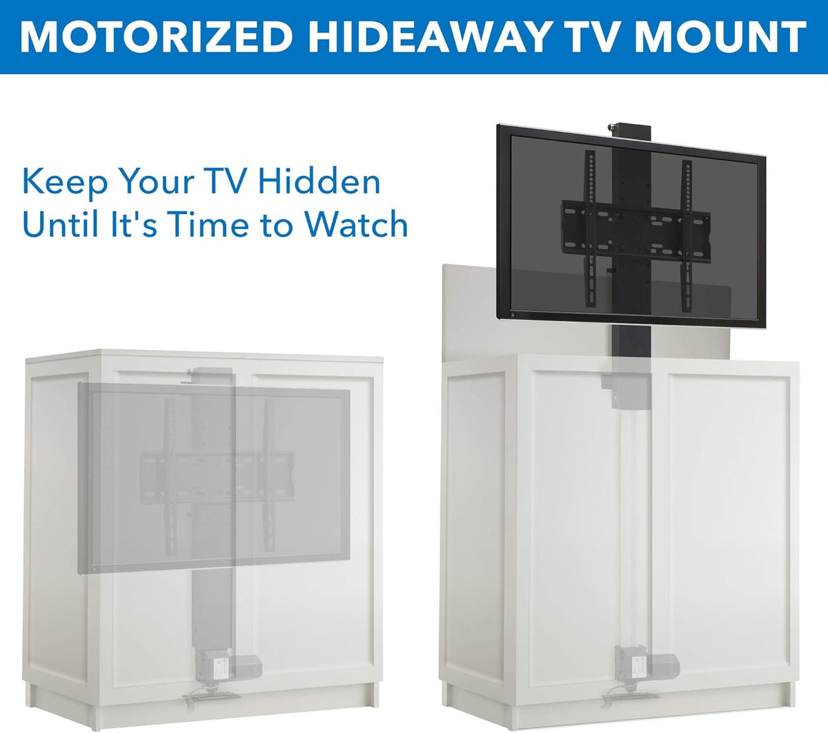 Motorized Height Adjustable TV Lift with Remote Control for 32 to 48 Screens Y7947