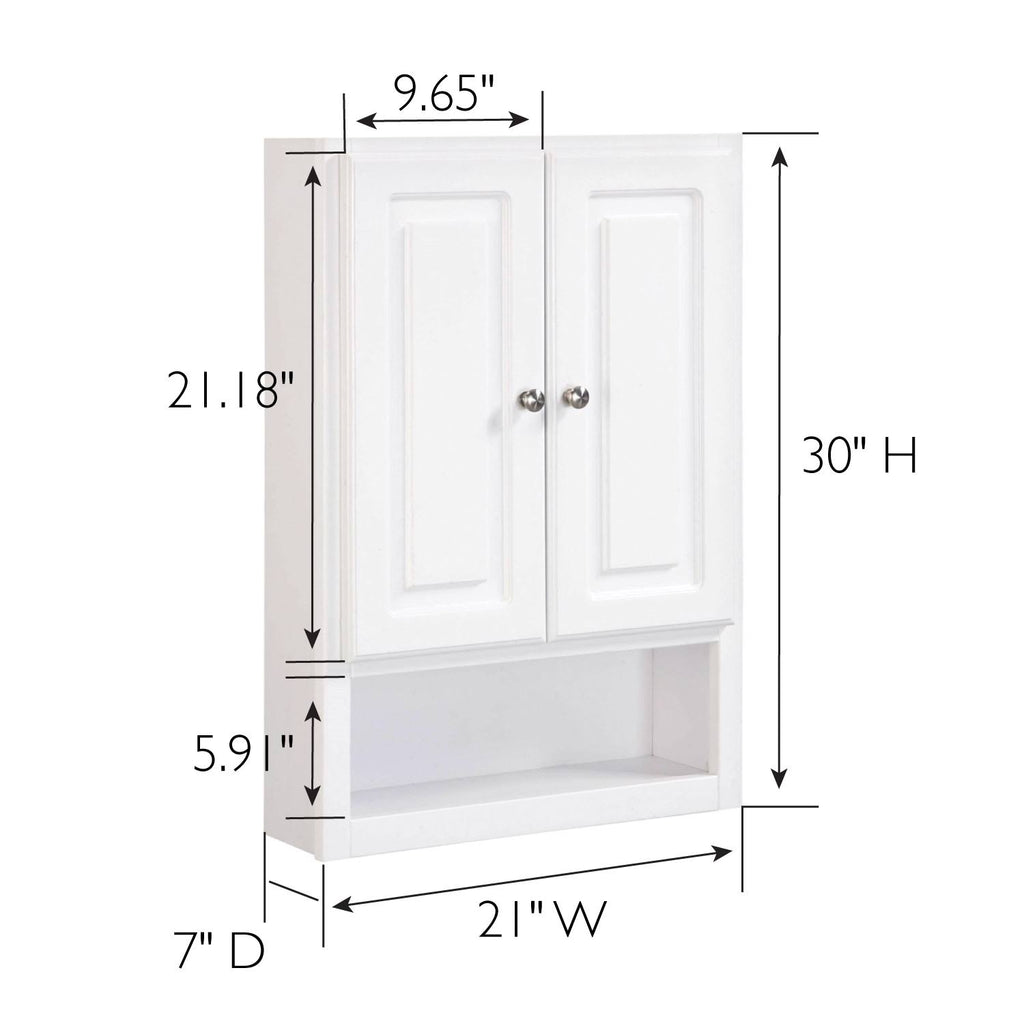 2-Door 21 in. Bathroom Wall Cabinet in White M9935
