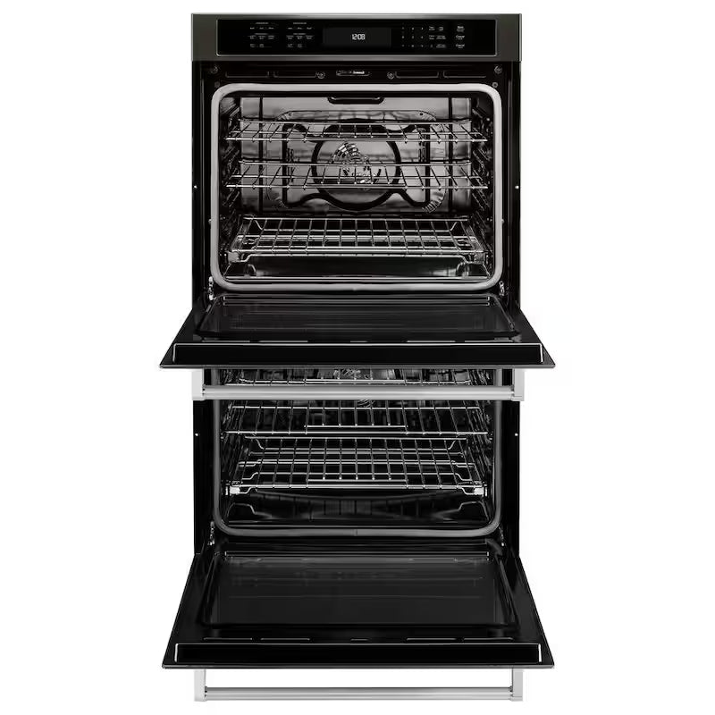 30 in. Double Electric Wall Oven Self-Cleaning Convection Black Stainless L774200