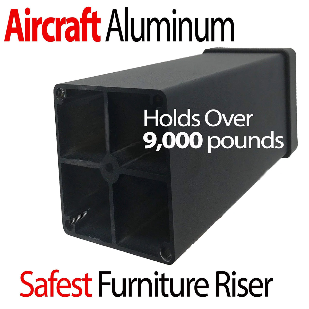 Aluminum Bed Riser 5.5 Inch Lift 4 Pack G60773