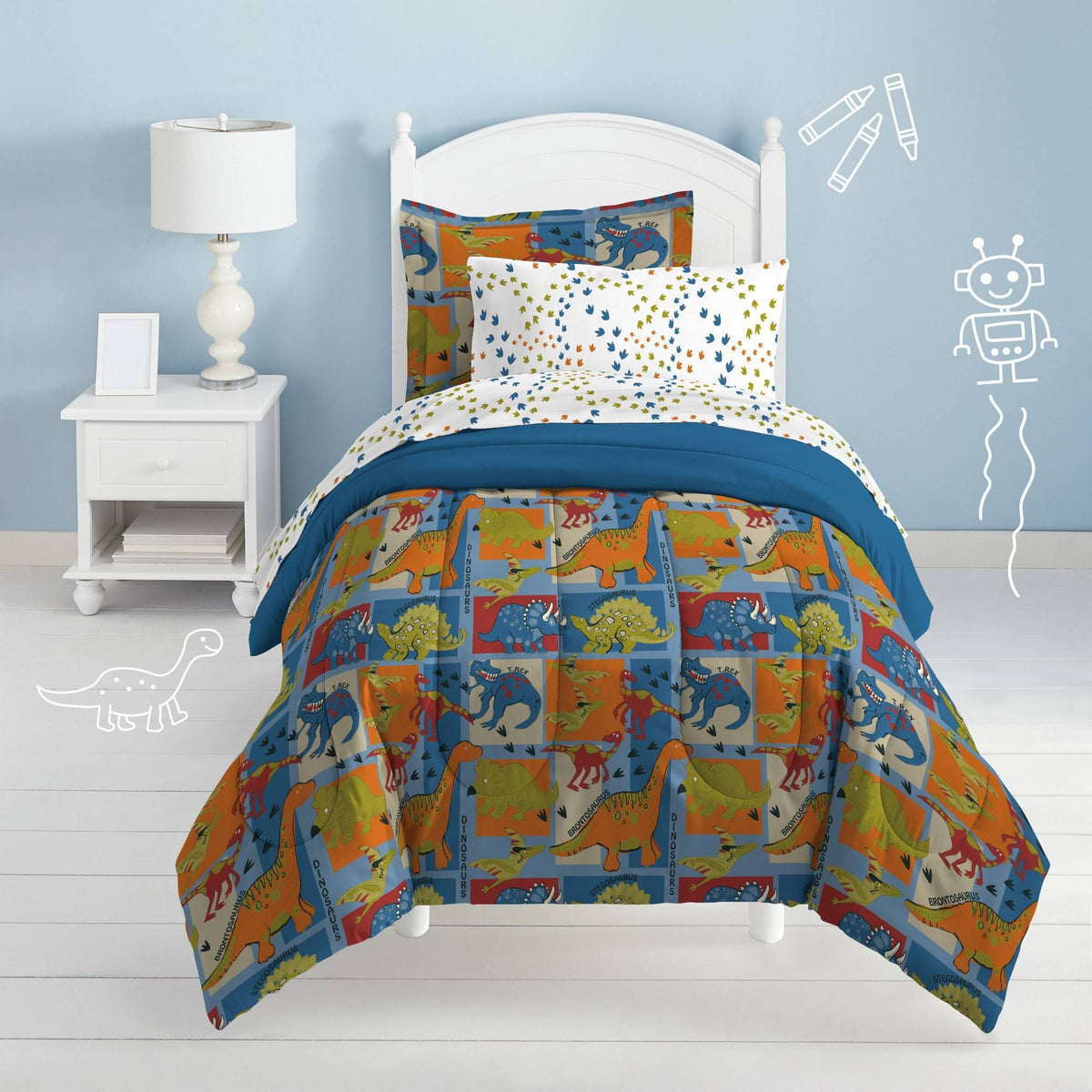 Blue Twin Comforter Set Q57619