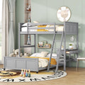 Twin Over Full Bunk Bed with Desk P136231