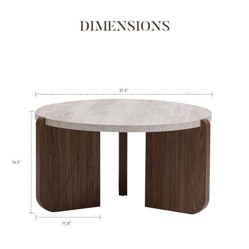 Vintage 2 Tier Wood Coffee Table with Drawers U2630