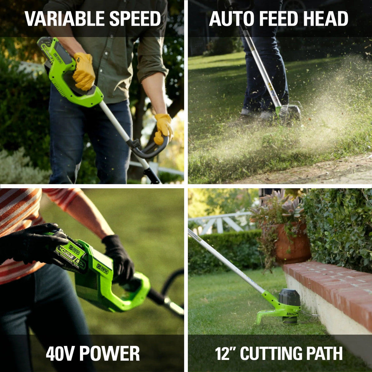 40V 12 String Trimmer with Battery & Charger A7333