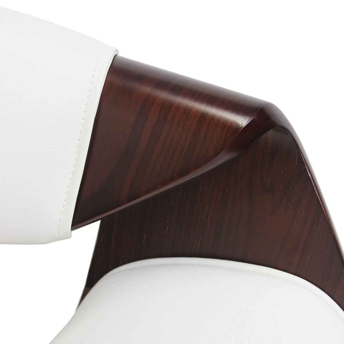 White PU Leather Bentwood Dining Chairs N628