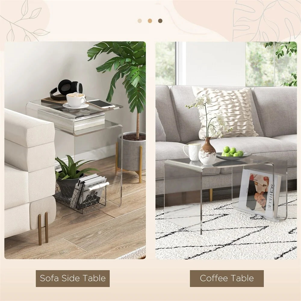 2-Tier Acrylic Side Table Y8938