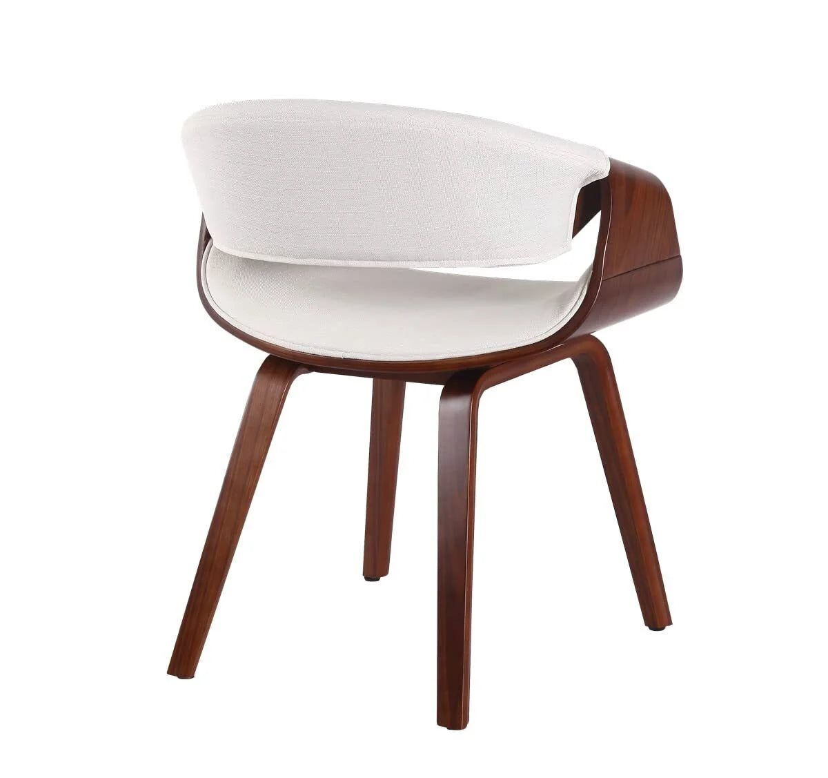 White PU Leather Bentwood Dining Chairs N628