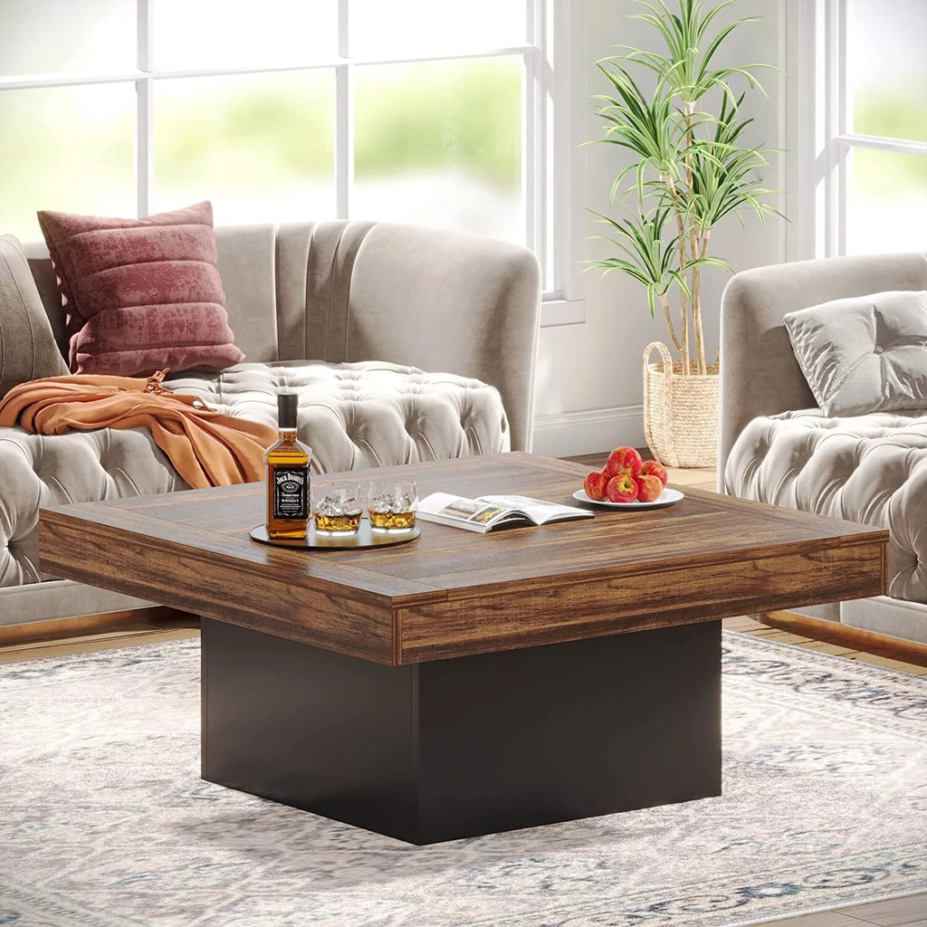 Brown Square LED Coffee Table E57249
