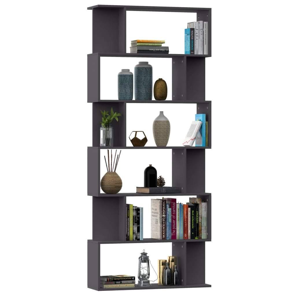 White and Sonoma Oak Chipboard Book Cabinet Room Divider Q6770
