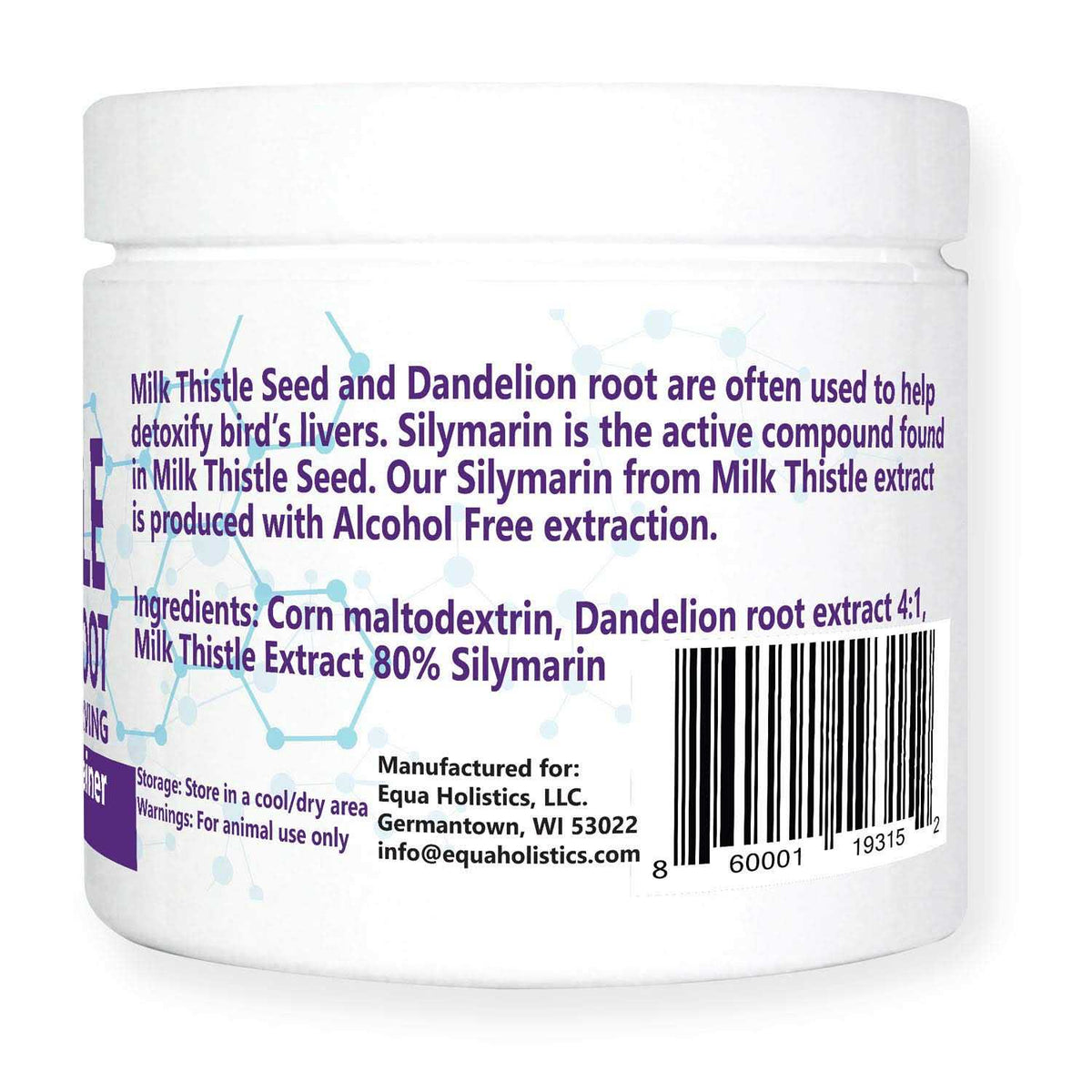 Milk Thistle & Dandelion Root Bird Supplement I1206