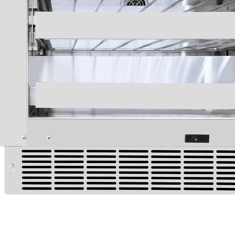24 in. Dual Zone 44-Bottle Panel Ready Wine Cooler with Glass Door N322833