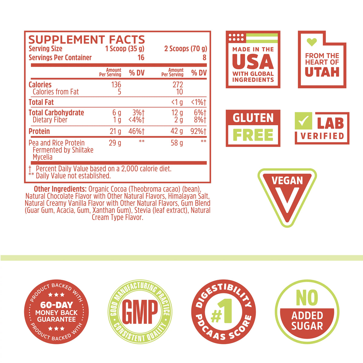 Chocolate Plant Protein 16 Servings V9346