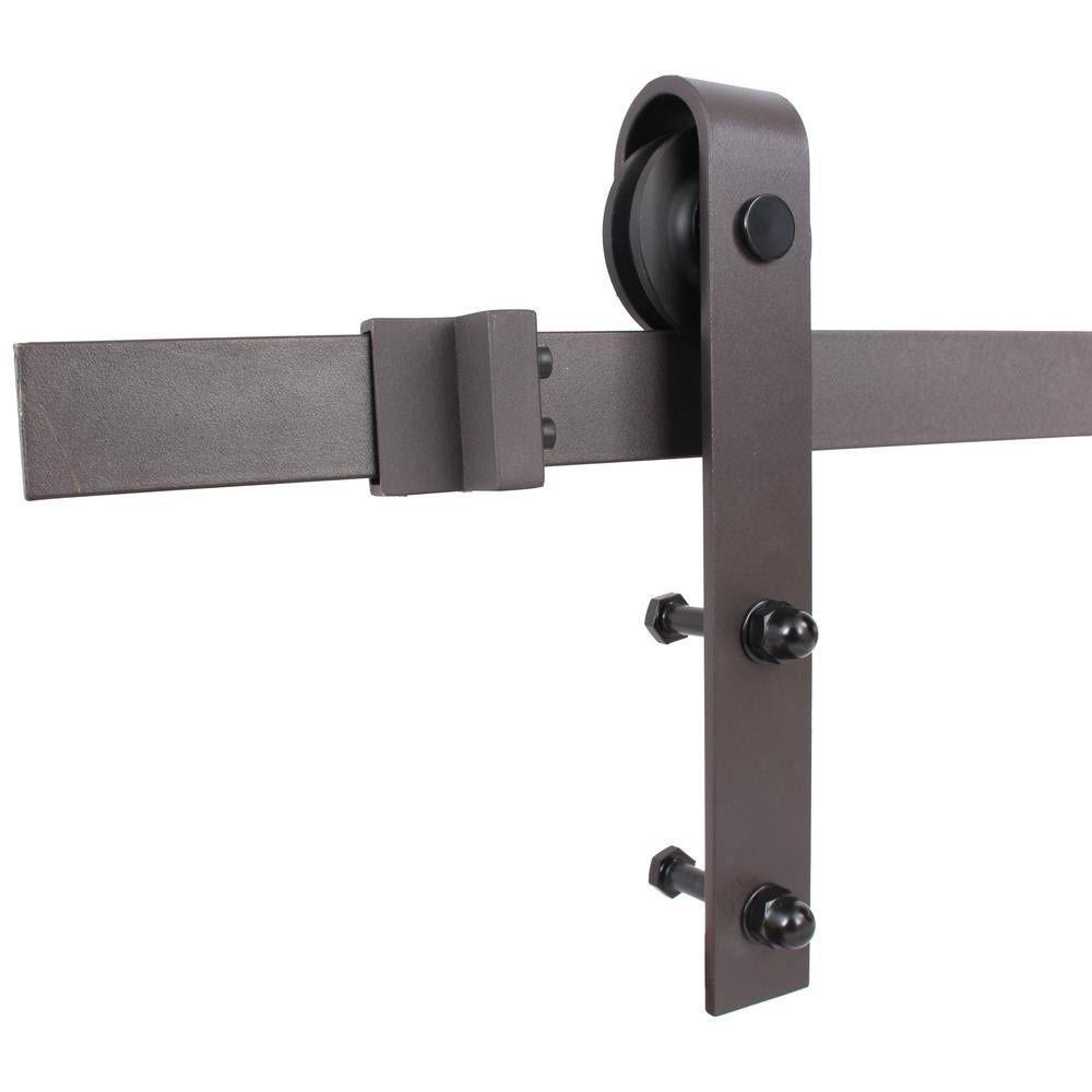 Stained Wood Sliding Barn Door with Hardware Kit C550736