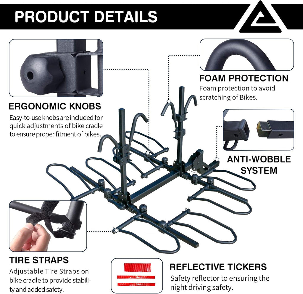 2-Bike Hitch Mount Bike Rack N4845