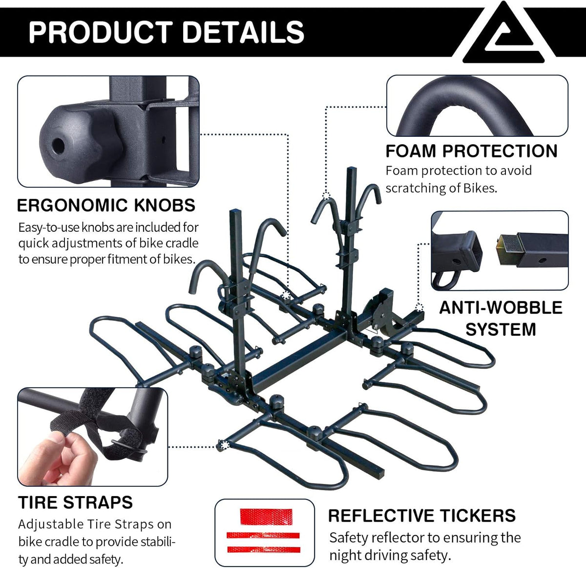 2-Bike Hitch Mount Bike Rack N4845