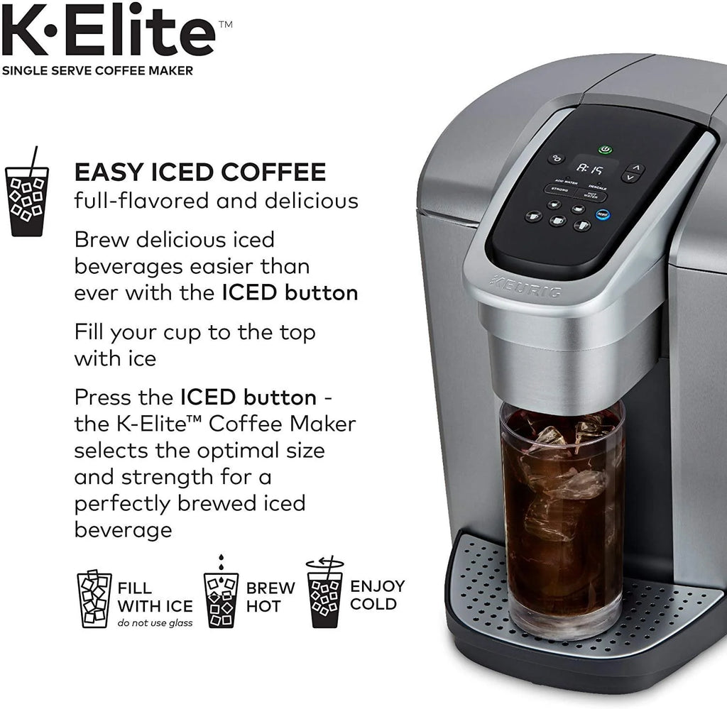 Single Serve K-Cup Pod Coffee Maker, Brushed Silver M4895