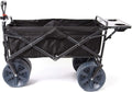 Blue Collapsible Utility Wagon Cart with 4 All Terrain Wheels & Table V1034