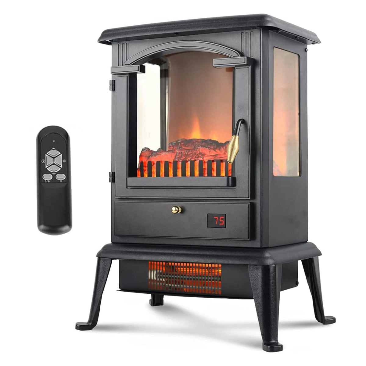 Electric Fireplace Heater Stove with Remote 2 Pack Y479044