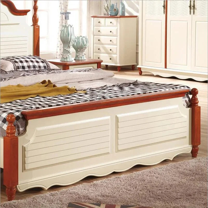 Rustic Wood Bed A787