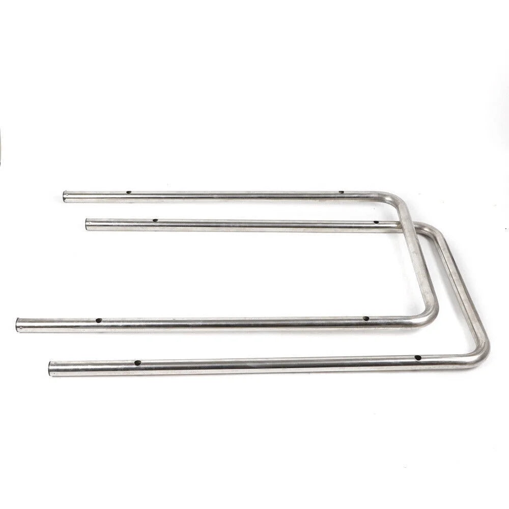 2 Tiers Stainless Steel Rolling Cart Trolley F6678