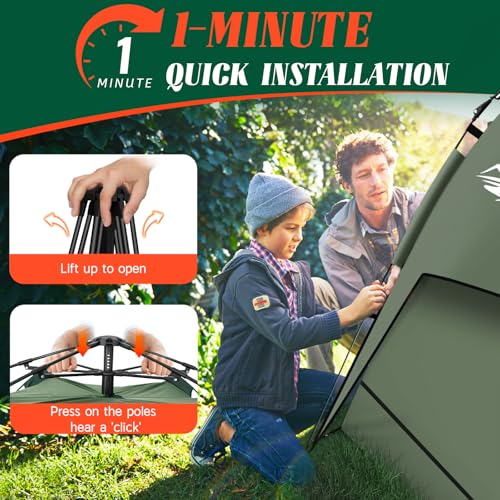 2-3 Person Waterproof Windproof Pop Up Camping Tent V334340