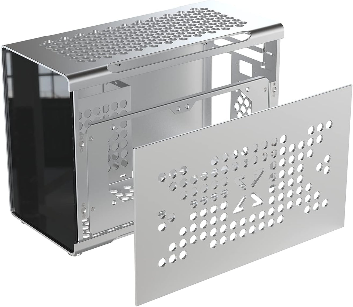 Mini ITX Aluminum Computer Case with Tempered Glass Z5181