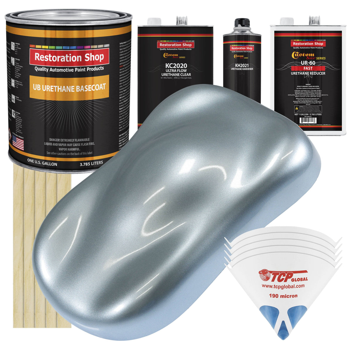 Ice Blue Metallic Urethane Auto Paint Kit W6444