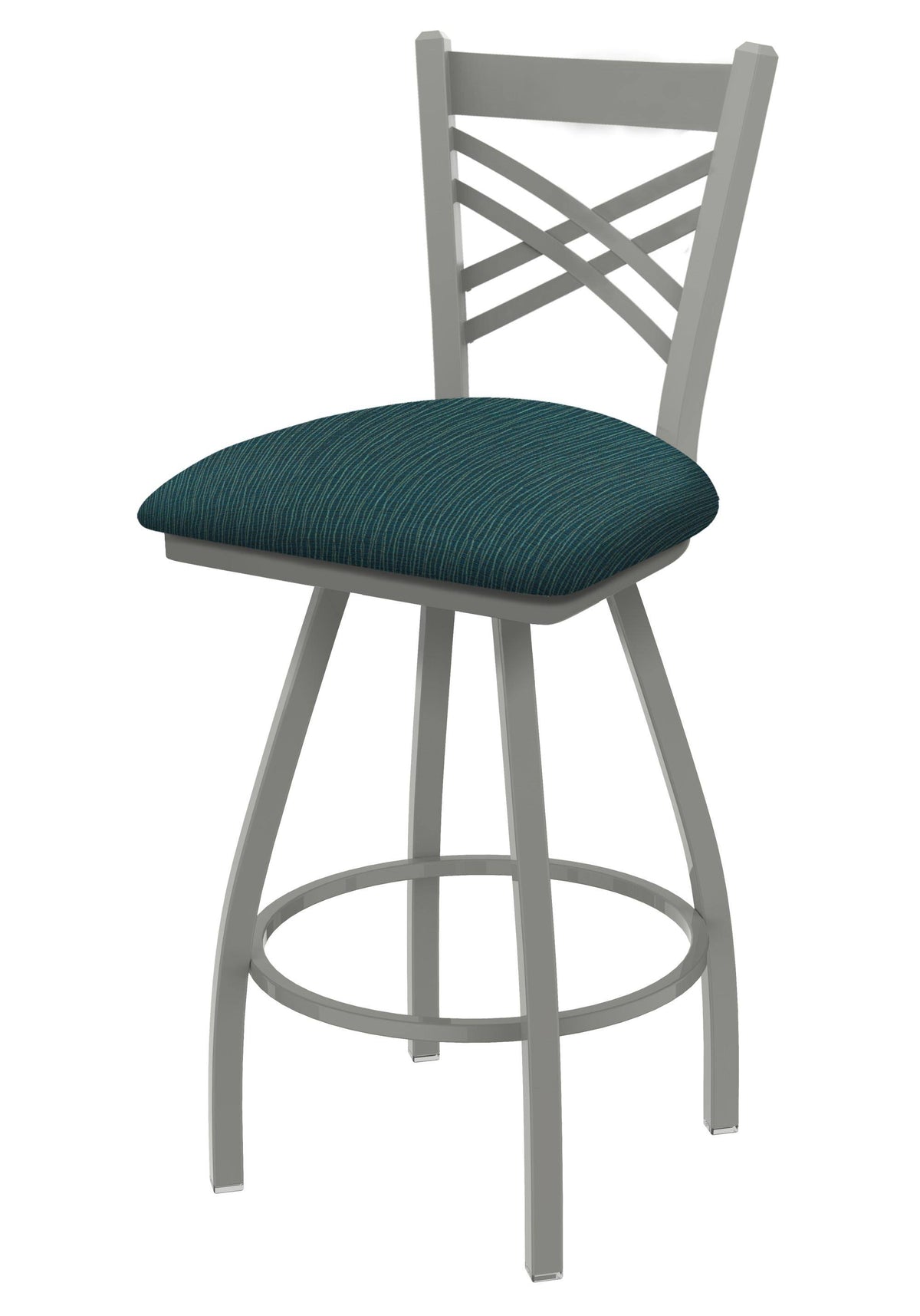 Swivel Bar Stool with Anodized Nickel Finish E75896