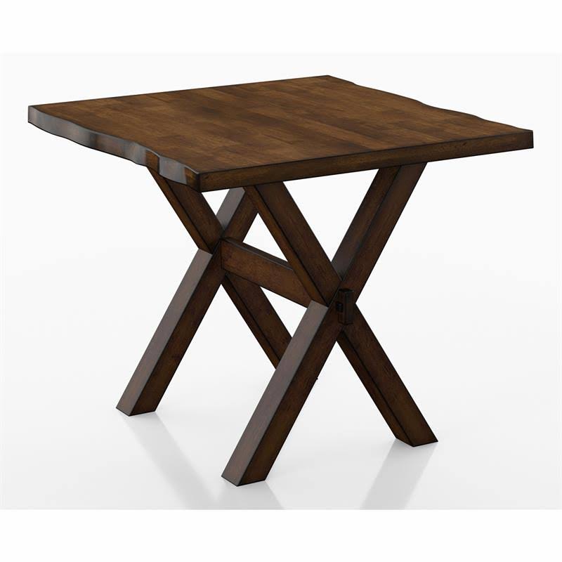 Transitional Wood End Table in Walnut E741