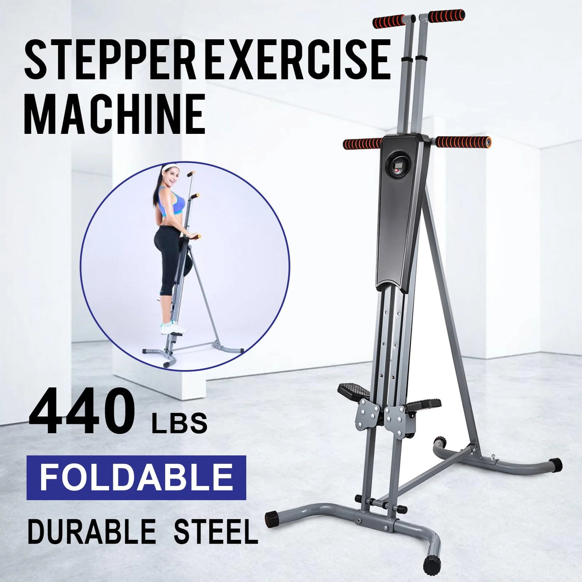 Folding Vertical Climber Stepper 2 in 1 Q873393