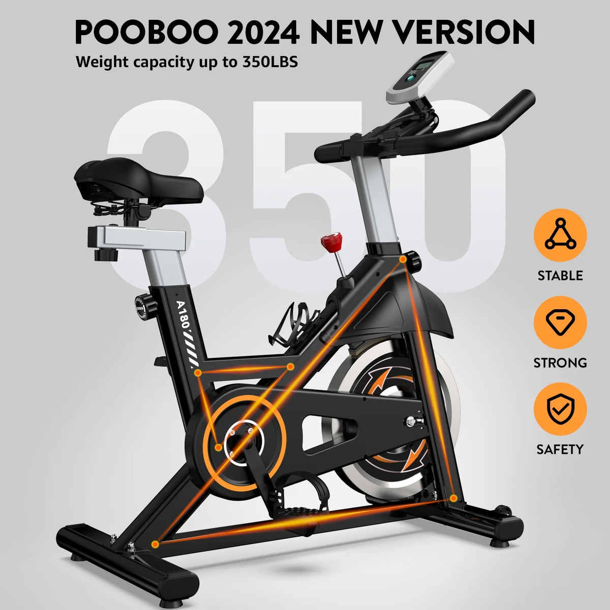 Indoor Cycling Exercise Bike 35 Lbs Flywheel S207354