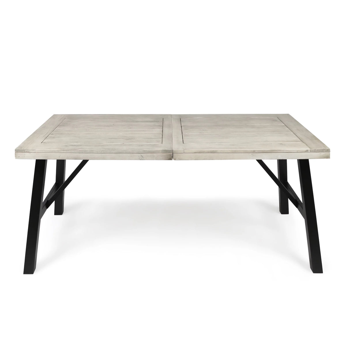 Acacia Wood and Wicker 6 Seater Dining Set D42912