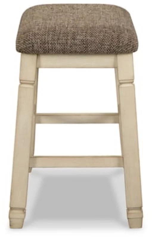 Antique White Counter Height Barstool Set of 2 M534