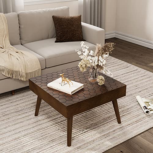 Vintage 2 Tier Wood Coffee Table with Drawers U2630