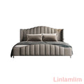 Soft Double Bed Frame with Leather Headboard X875238