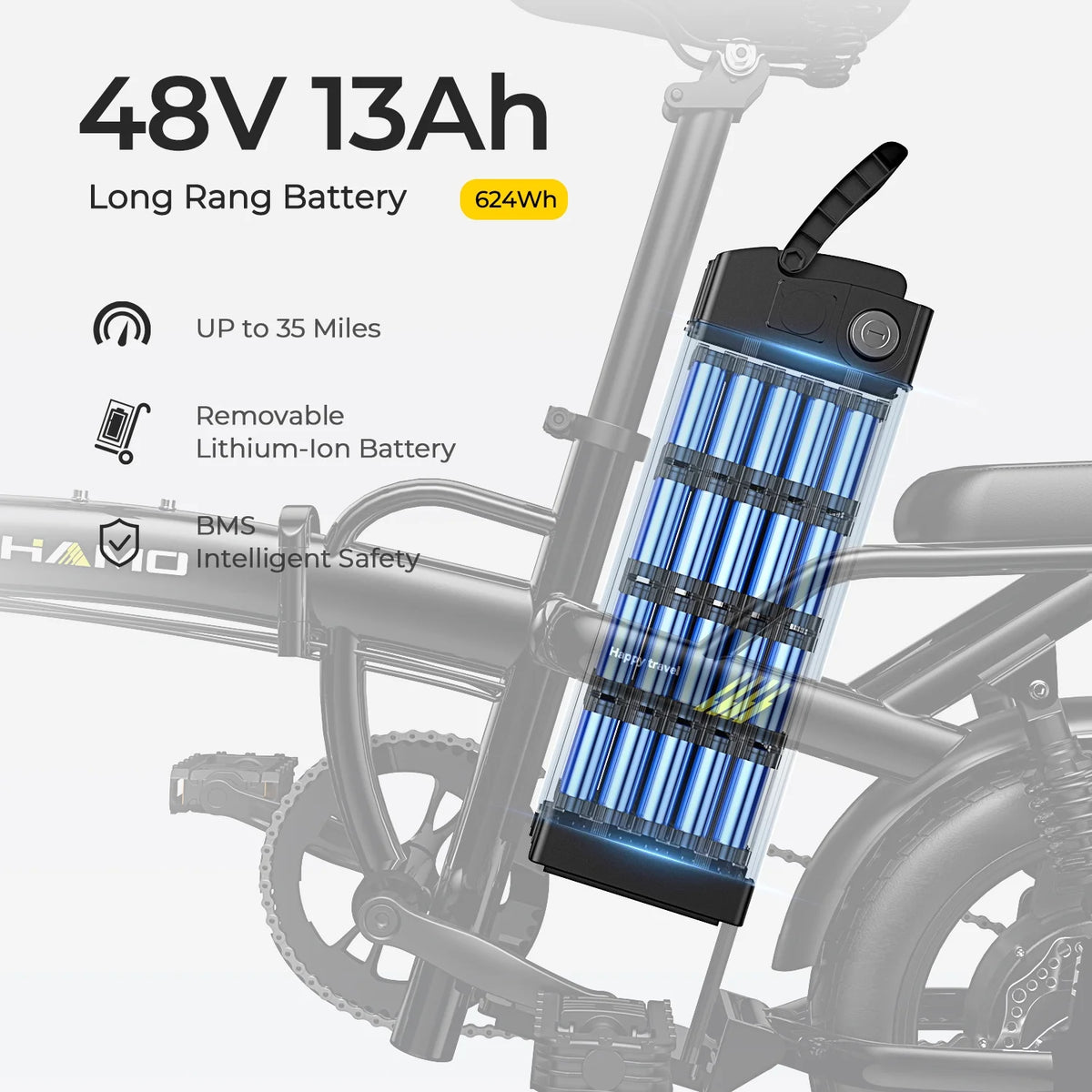 Folding Electric Bike 400W 48V 13Ah Z73178
