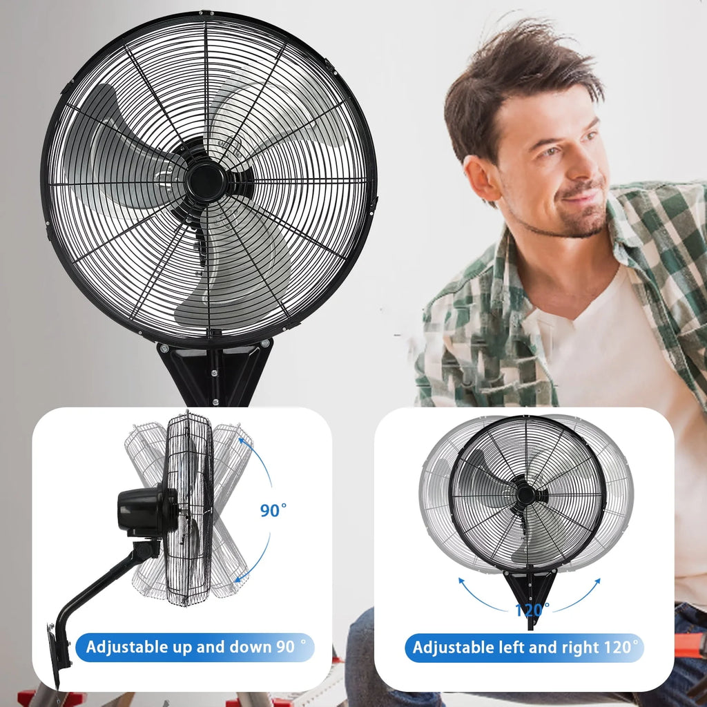 24” Wall Mount 3-Speed Oscillating Fan S280647