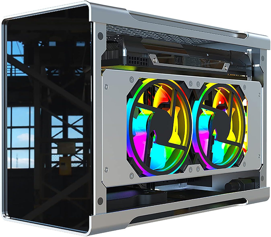 Mini ITX Aluminum Computer Case with Tempered Glass Z5181
