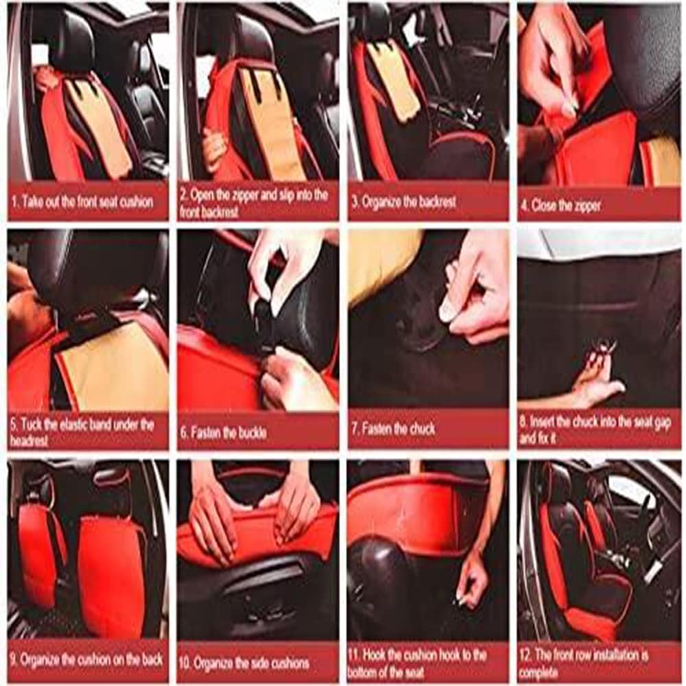 Car Seat Covers 5-Seat Waterproof All Weather Black Blue G403552