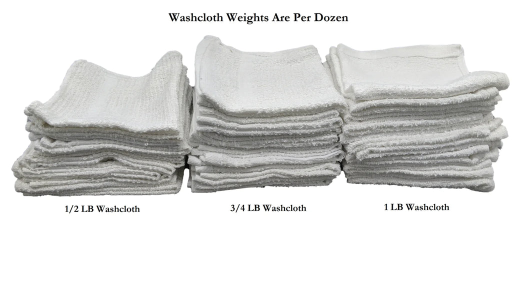 White Cotton Washcloths Set of 60 H4960