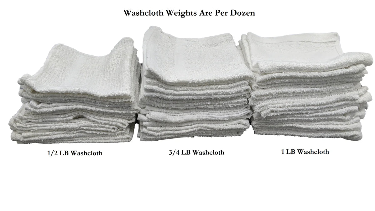 White Cotton Washcloths Set of 60 H4960