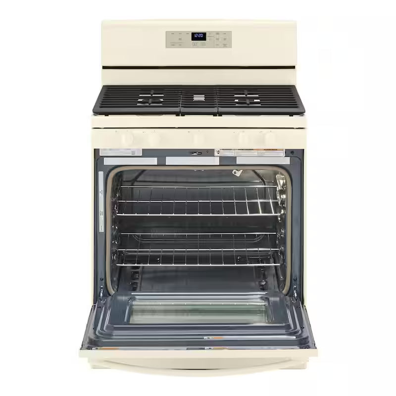 Gas Range with Self Cleaning and Center Oval Burner in Biscuit T835