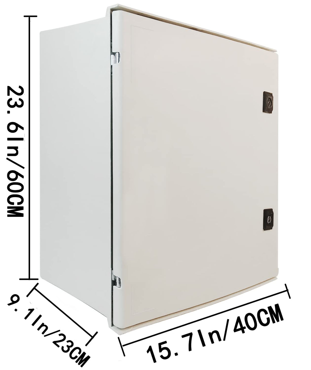 Fiberglass IP65 Weatherproof Electrical Enclosure Box with Hinges & Quarter-Turn Latches M83274
