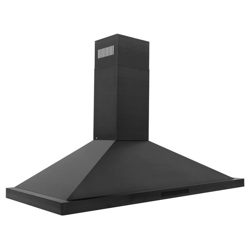 Black Stainless Steel 42 in. 400 CFM Convertible Wall Mount Range Hood D60554